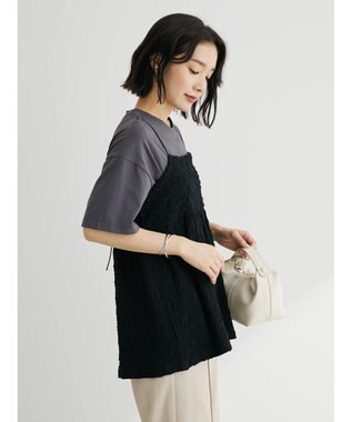 Green Parks カットＪＱキャミソール Black