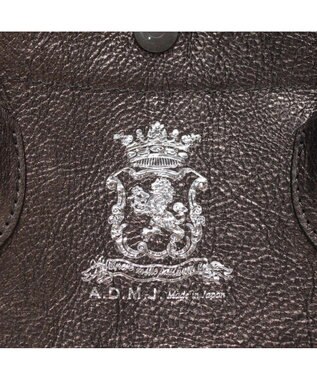 A.D.M.J. 【牛革】メタリックレザー/キューブトート21cm グラファイト