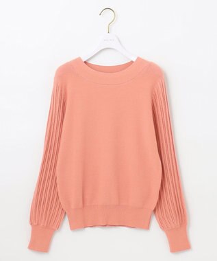 ANY SIS 【洗える】冬のシャルマン パフスリーブ ニット サーモンピンク