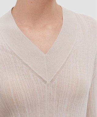 JOSEPH クリンクルリブ　Vネックニット Marble