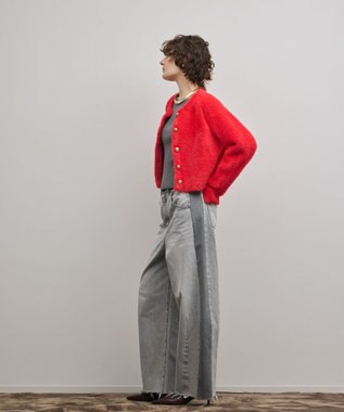 GRACE CONTINENTAL サイドラインデニムパンツ ブラック