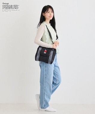 ROOTOTE 8507【ルートート】スヌーピー IP.ルーショッパーミッド.ピーナッツ-1D 01：ブラック