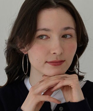 Phoebe 【金属アレルギー対応】ライトフープビッグピアス　シルバー/ステンレス/大振り シルバー