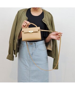 UNBILLION cachecache ねじりハンドルおこし金具2wayミニショルダー