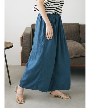 CRAFT STANDARD BOUTIQUE 【キナリノ別注】リネンレーヨンワイドパンツ Navy