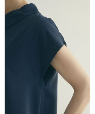 Green Parks armonia.襟付きフレアワンピース Navy