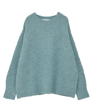 Green Parks ブークレＭＩＸニットチュニック Sax