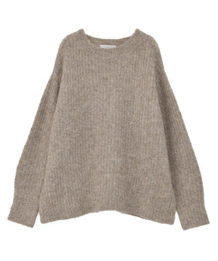 Green Parks ブークレＭＩＸニットチュニック Gray Beige