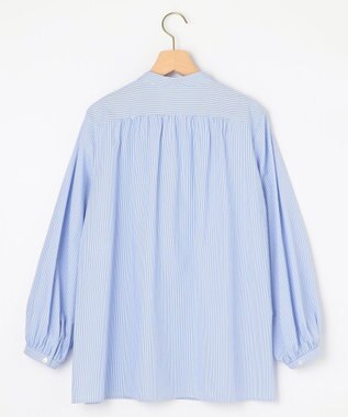 組曲 コンパクトシャーティング フリルブラウス スカイブルー系1