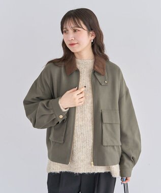 Green Parks ブークレＭＩＸニットチュニック Ivory