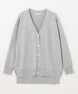 ANY 【洗濯機可能・UVケア】Ｖネック カーディガン トップグレー