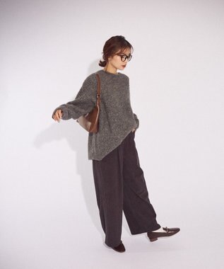 Green Parks ブークレＭＩＸニットチュニック Gray