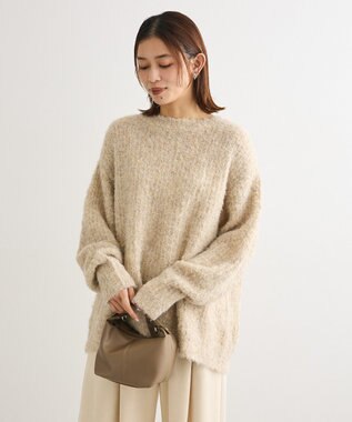 Green Parks ブークレＭＩＸニットチュニック Ivory