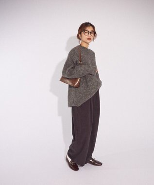 Green Parks ブークレＭＩＸニットチュニック Gray