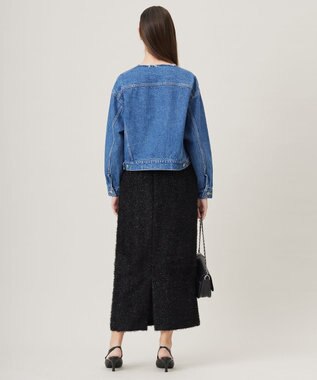 ICB L 【CLASSY.1月号掲載・洗える】ウォーターリサイクルデニム ジャケット ブルーデニム系