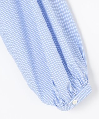 組曲 コンパクトシャーティング フリルブラウス スカイブルー系1