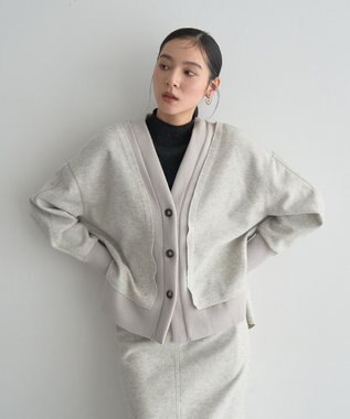 YECCA VECCA ラメ混ハイネックリブニット Black