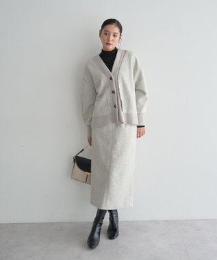 YECCA VECCA ラメ混ハイネックリブニット Black