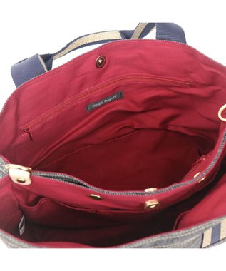 Regalo Felice 【撥水 / 色落ちしないデニム調生地 / ショルダー付】2層トート / REGALO BK(ブラック×ゴールドネイビー)