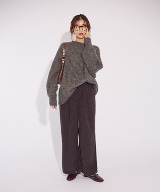 Green Parks ブークレＭＩＸニットチュニック Gray