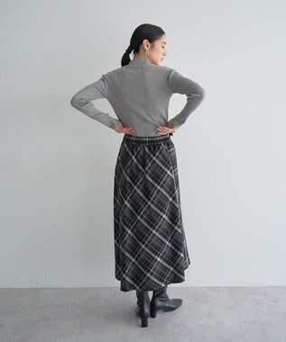 YECCA VECCA ラメ混ハイネックリブニット Gray