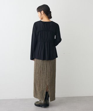 CRAFT STANDARD BOUTIQUE シャーリングジャガードスカート Khaki