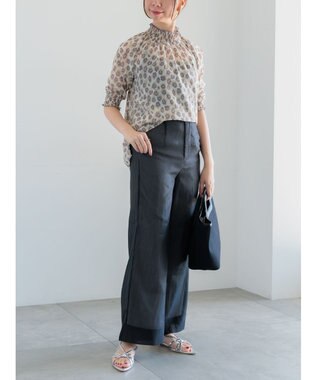 Te chichi パターンアソートシャーリングブラウス ベージュ