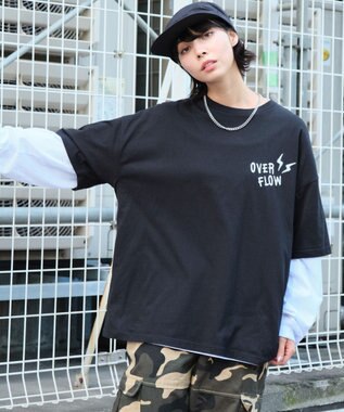 WEGO 【ユニセックス着用ITEM/2点SET】アクセ付きアンサンブルT（LS） ブラック