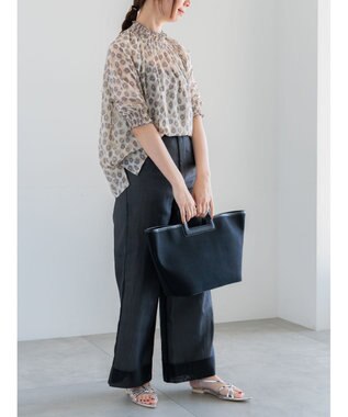 Te chichi パターンアソートシャーリングブラウス ベージュ