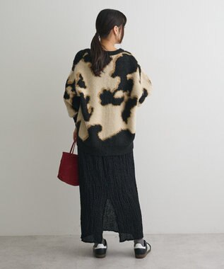 CRAFT STANDARD BOUTIQUE シャーリングジャガードスカート Black