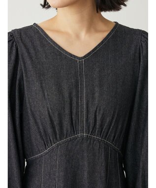 Green Parks ・ＥＬＥＮＣＡＲＥ　ＤＵＥウエストタックデニムワンピース Black