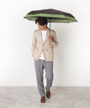 MOONBAT ポロ ラルフ ローレン (POLO RALPH LAUREN)  メンズ 長傘 雨傘 ロゴ刺繍 ボタンジャンプ ワンタッチ ブラック