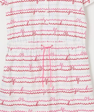 23区GOLF 機能素材で快適なラウンドを【WOMEN】ウェーブロゴ柄 ワンピース ピンク系5