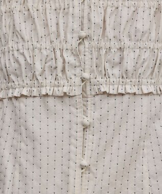 GRACE CONTINENTAL ラメドットタフタジャガードトップ キナリ