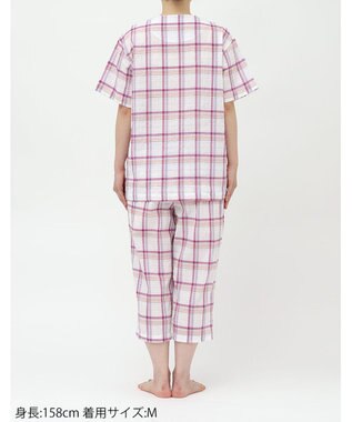 ワコール／睡眠科学 パジャマ 5分袖 半袖 7分丈 綿混ローン素材 レディース YDT143 睡眠科学／ワコール ロマンピンク