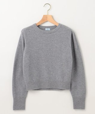 組曲 L 【アンサンブル対応可】ピュアカシミヤクロップド丈ニット ライトグレー系