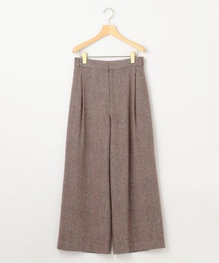 組曲 S ネコアシツィード ワイドパンツ ダークブラウン系