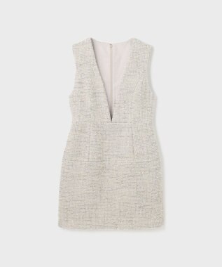 GRACE CONTINENTAL ラメループツイードジャンパースカート ベージュ