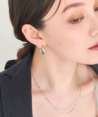 Phoebe 【金属アレルギー対応】ボリュームフープピアス　シルバー/サージカルステンレス シルバー