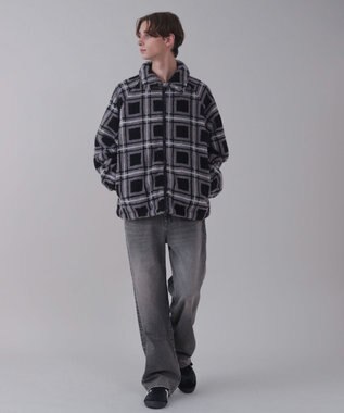 WEGO 【ユニセックス着用ITEM】ボアチェックブルゾン 柄2