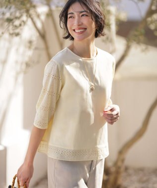 【一枚で着映え】スムースジャージー 刺繍 カットソー