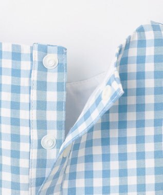 組曲 KIDS 【80-90㎝】ギンガム セットアップ ブルー系3