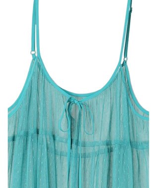 Green Parks ・ＥＬＥＮＣＡＲＥ　ＤＵＥ　２ｗａｙチュールキャミワンピ Turquoise Blue