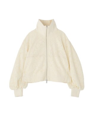 earth music&ecology 【WEB・一部店舗限定】レースリバーシブルブルゾン Ivory