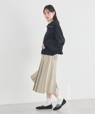 earth music&ecology 【WEB・一部店舗限定】レースリバーシブルブルゾン Black