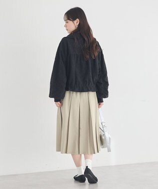 earth music&ecology 【WEB・一部店舗限定】レースリバーシブルブルゾン Black