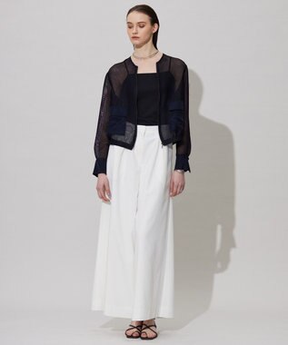 ICB 【洗える】Ta/Peメッシュ ブルゾン ネイビー系