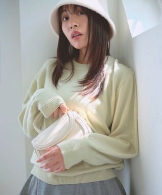 Feroux クルーネックニット プルオーバー グリーン系