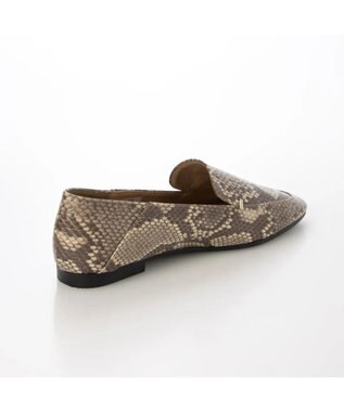 MODE ET JACOMO <carino>スクエアトゥフラットシューズ ベージュヘビ