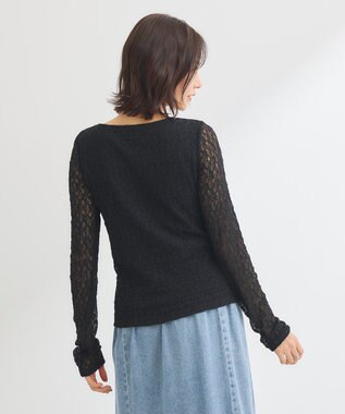 Green Parks ・ＳＵＧＡＲ　ＳＰＯＯＮ　ドレープレースプルオーバ Black